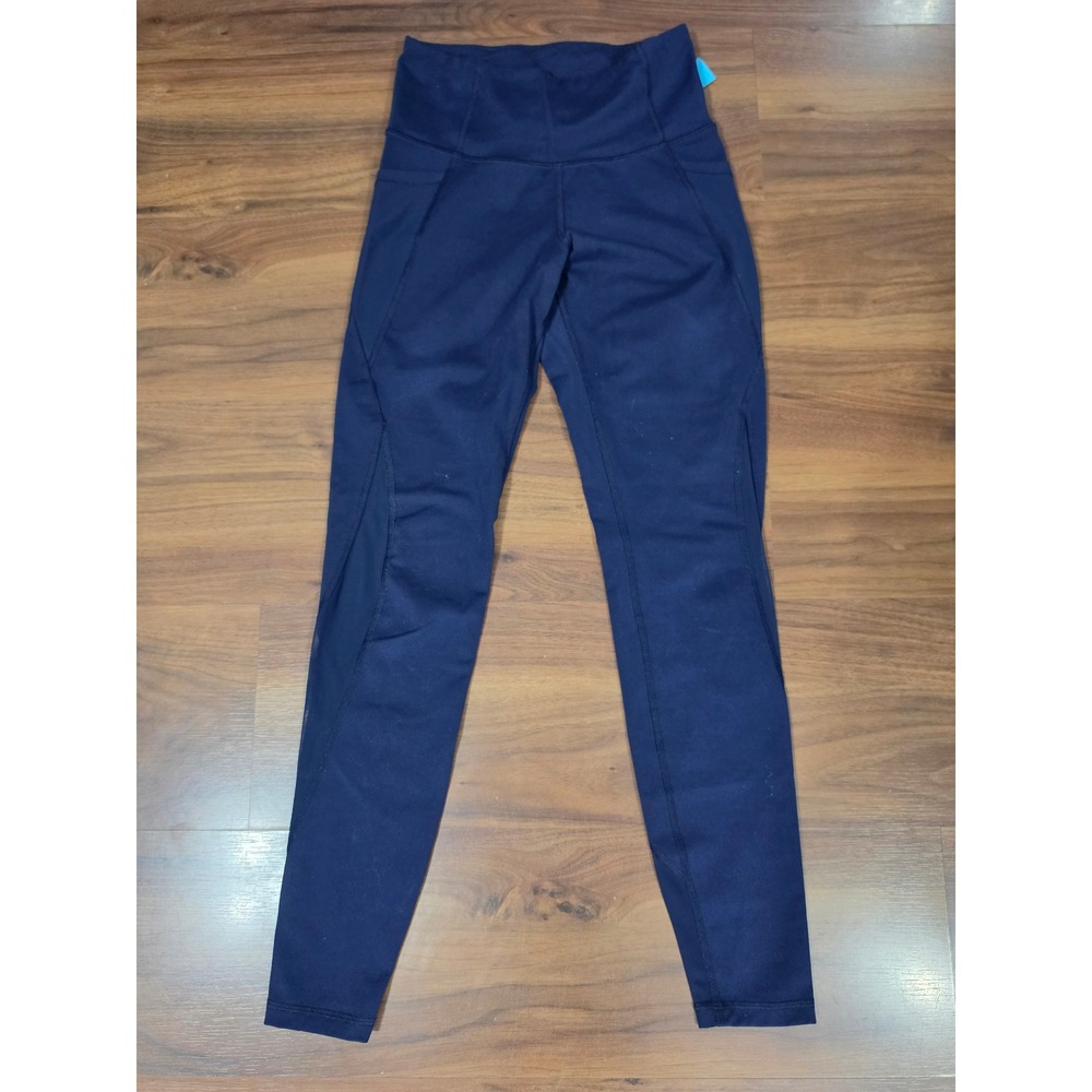 Excellent Old Navy Elevate Leggings Small Navy Blue Mesh Pocket Go-Dry Tights